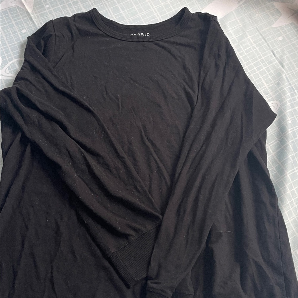 Torrid Black Long Sleeve Tee